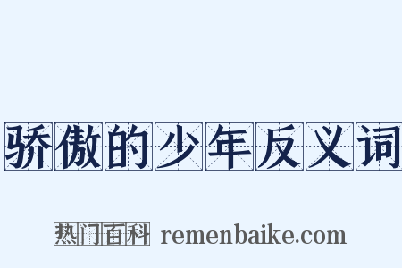 骄傲的少年反义词是什么意思的图片
